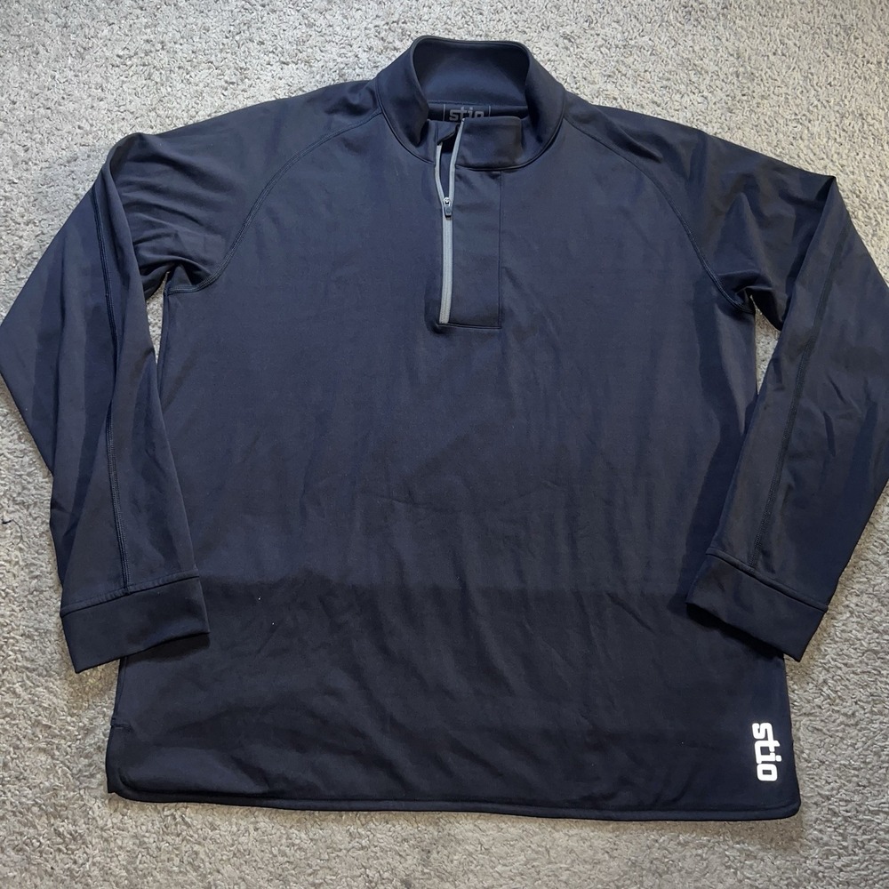 Stio 1/4 Zip Pullover Lightweight Performance Sweatshirt Black Men Large Outdoor